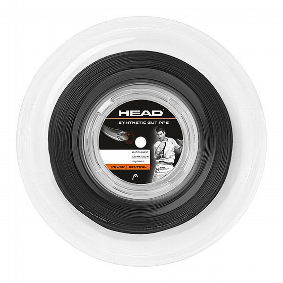 Head Synthetic Gut PPS String Reel 200m - Black